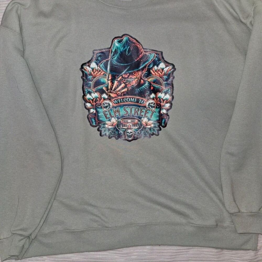Hanes Men's Green and Grey Sweatshirt